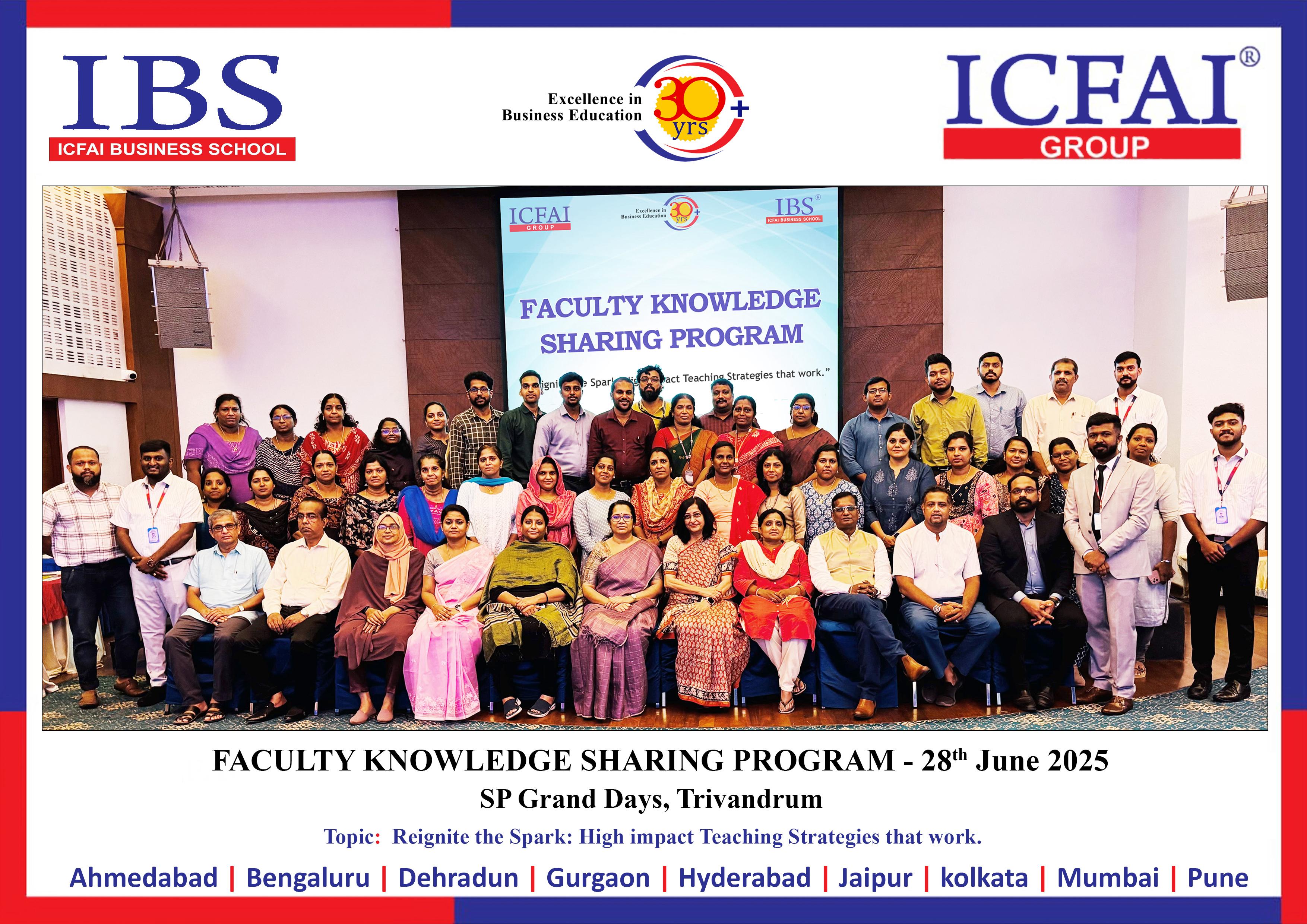 Knowledge Sharing Program attended by our faculty, Dr. Anu Varghese & Ms. Anju G S